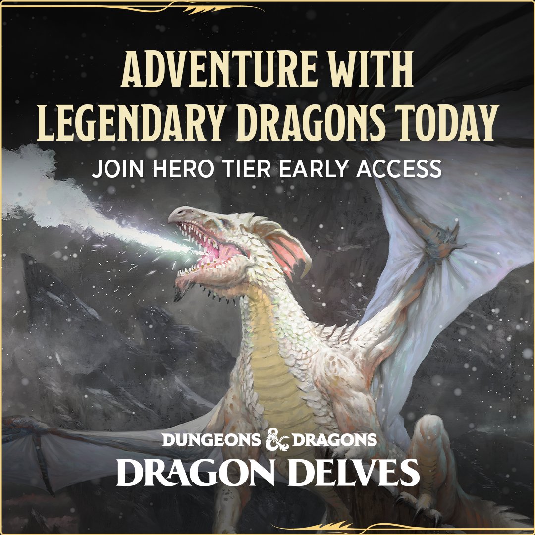 Dungeons & Dragons (@wizards_dnd) on Twitter photo Get the drop on dragons one week early.
Dragon Delves is now available to Hero Tier subscribers who pre-ordered any digital version of the book on <a href="/DnDBeyond/">D&D Beyond</a>, follow the link to check out all the perks: dndbeyond.link/Play-Master-Ti… Get the drop on dragons one week early.
Dragon Delves is now available to Hero Tier subscribers who pre-ordered any digital version of the book on <a href="/DnDBeyond/">D&D Beyond</a>, follow the link to check out all the perks: dndbeyond.link/Play-Master-Ti…