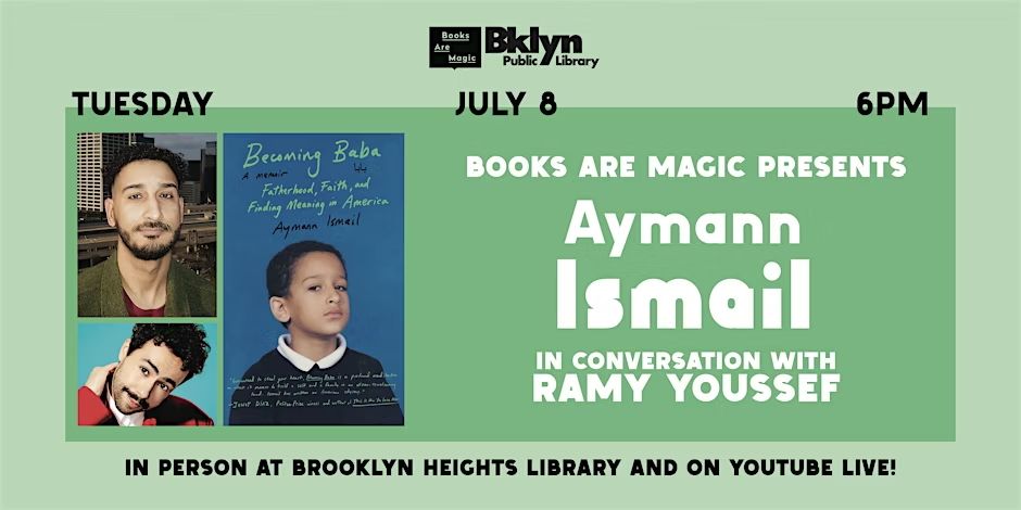 💥💥💥Becoming Baba drops July 8 (!!)💥💥💥
We’re celebrating w/ a <a href="/booksaremagicbk/">Books Are Magic</a> launch event at @bklynlibrary ft <a href="/ramy/">ramy youssef</a> &amp; music by <a href="/marwamorgan/">Marwa Morgan مروة مرجان</a>!!!

Come thru! Portion of proceeds will go to support @thepcrf. Waitlist is open—no one will be turned away.

eventbrite.com/e/offsite-ayma…