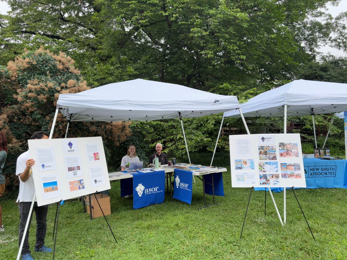 ASOResearch's tweet image. ASOR was delighted to participate in the DC Day of Archaeology Festival on Saturday, June 28 at Tudor Place. The ASOR table included activities like a sandbox to dig up artifacts, puzzles, trivia, and free journals to give out! Read more: buff.ly/3WuwkjJ