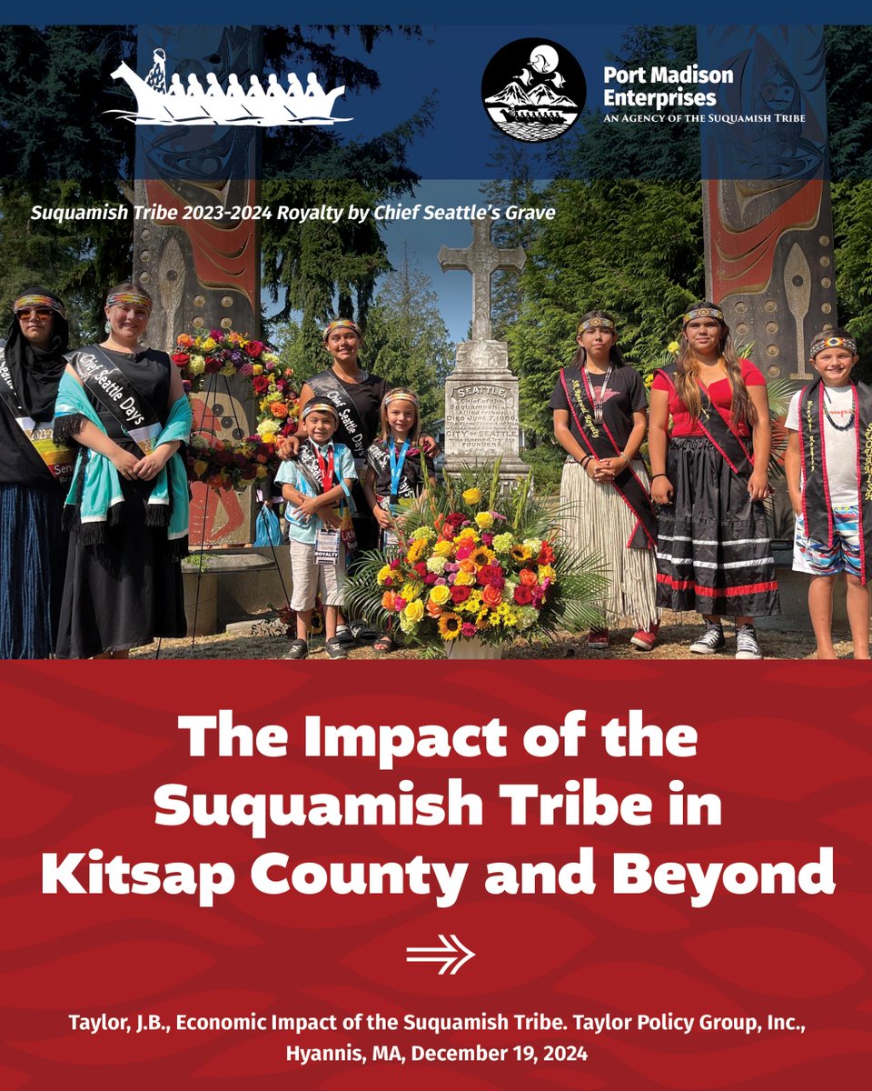 Clearwaterisfun's tweet image. 💼 Big news from the Suquamish Tribe!
Our latest economic impact report shows major growth in jobs, community investment &amp;amp; regional influence — all rooted in Kitsap County. 📊 We’re building a strong future, together
#SuquamishStrong #TribalEconomy #NativeExcellence #KitsapCounty