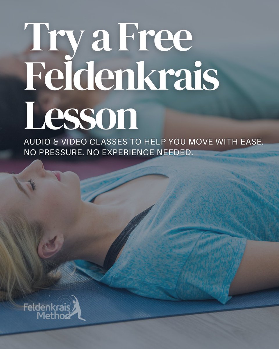 Curious about Feldenkrais?
Try a free Awareness Through Movement lesson—no experience needed.

🎧 Audio &amp; video options
✨ Move with ease, not effort
🔗 feldenkrais.com/enjoy-a-free-s…

#Feldenkrais #FreeLesson #MindfulMovement #Somatics #TryATM