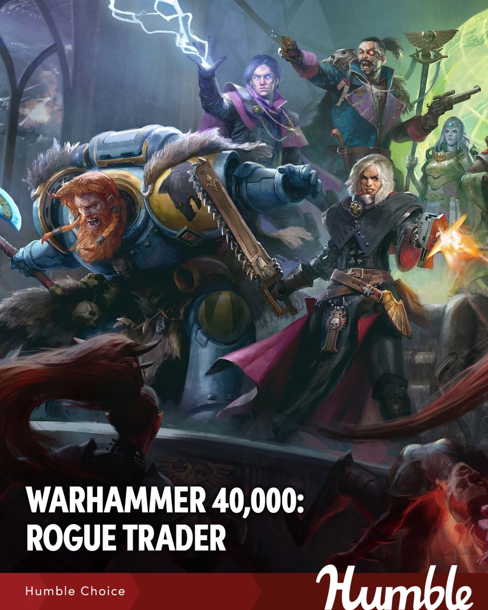 humble's tweet image. Humble Choice for July has landed! Jump into a variety of titles like:
- Warhammer 40,000: Rogue Trader
- Cat Quest 3
- Daemon X Machina
- Death’s Door
- and more! Supports @CovenantHouse | bit.ly/3TiAqHD
