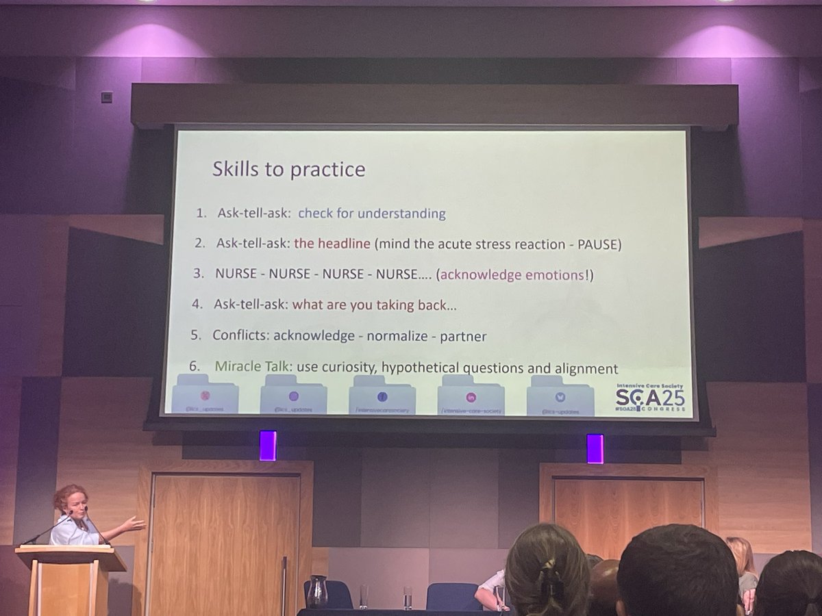 SharonBarker84's tweet image. #SOA25 Wrapping up Day 1 with an important reminder that communication is a skill to practice and regular updates and simulations to make sure we are meeting our patients and their families where they are is vital #vitaltalk