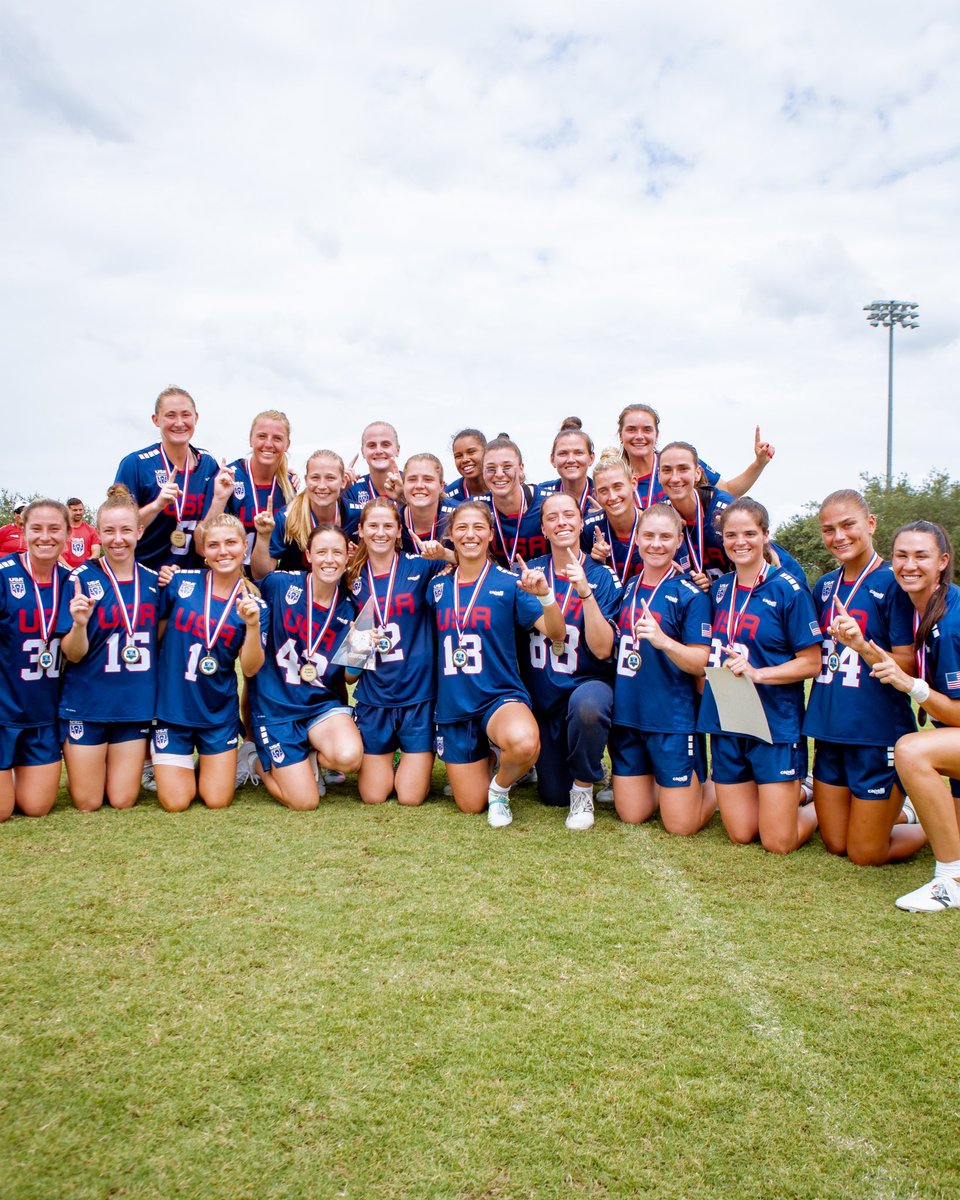 MarylandWLax's tweet image. PAN-AMERICAN CHAMPIONS 🥇
A huge congratulations to Kori and @USAWLax on winning the first-ever Pan-American Women’s Lacrosse Championship! 🇺🇸