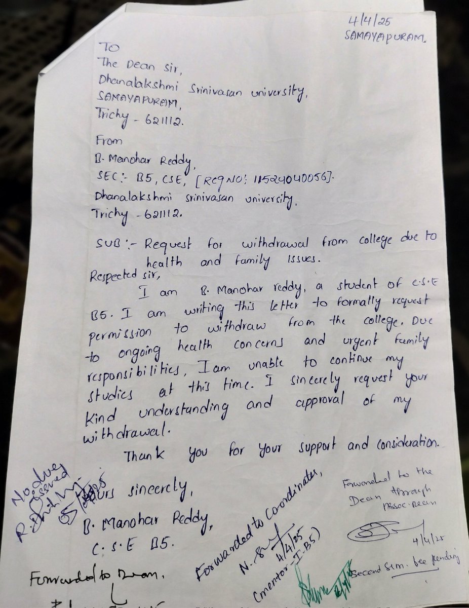 Balamreddy3440's tweet photo. I’m a https://t.co/1KNBjYNsK5 CSE student from a village background. I dropped out after 1st semester, but my university is still not giving back my original certificates.
 please help me 🙏
#StudentVoice #EducationRights #SupportStudents #Raisevoice #tamilnaidustudentvoice https://t.co/t2fRyvkJUp