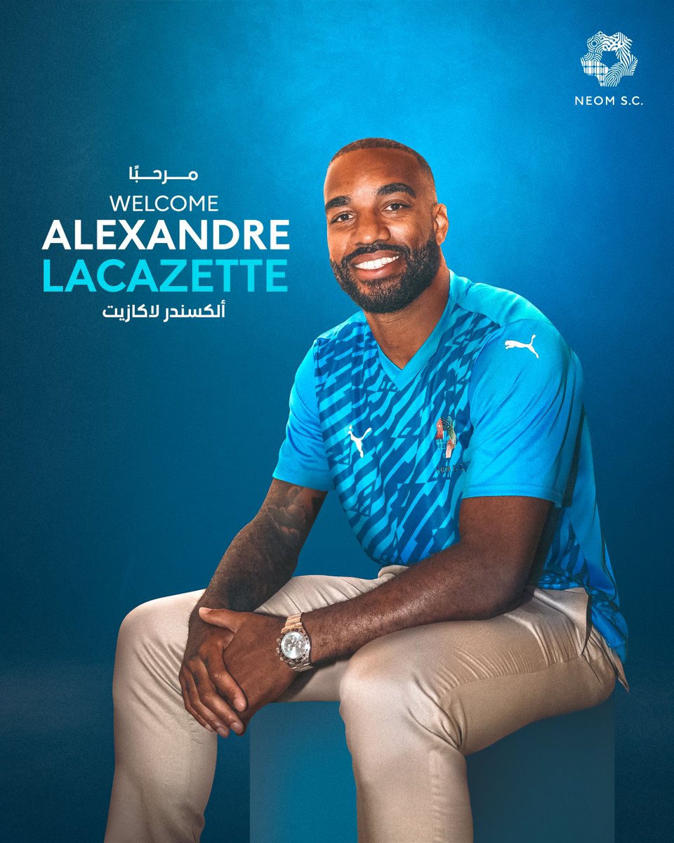نادي نيوم الرياضي (@neomsportsclub) on Twitter photo الـهـداف الـتـاريخي <a href="/LacazetteAlex/">Alexandre Lacazette</a> 🤩
مـرحـبًا بـك فـي نيوم 👋
#نادي_نيوم_الرياضي
IT'S <a href="/LacazetteAlex/">Alexandre Lacazette</a> TIME 🤩👋
#NEOMSportsClub الـهـداف الـتـاريخي <a href="/LacazetteAlex/">Alexandre Lacazette</a> 🤩
مـرحـبًا بـك فـي نيوم 👋
#نادي_نيوم_الرياضي
IT'S <a href="/LacazetteAlex/">Alexandre Lacazette</a> TIME 🤩👋
#NEOMSportsClub