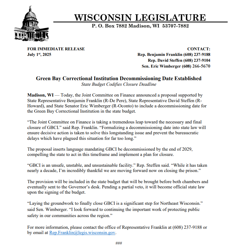 Formalizing a decommissioning date into state law will  ensure decisive action is taken to solve this longstanding issue and prevent the bureaucratic  delays which have plagued this situation for far too long.