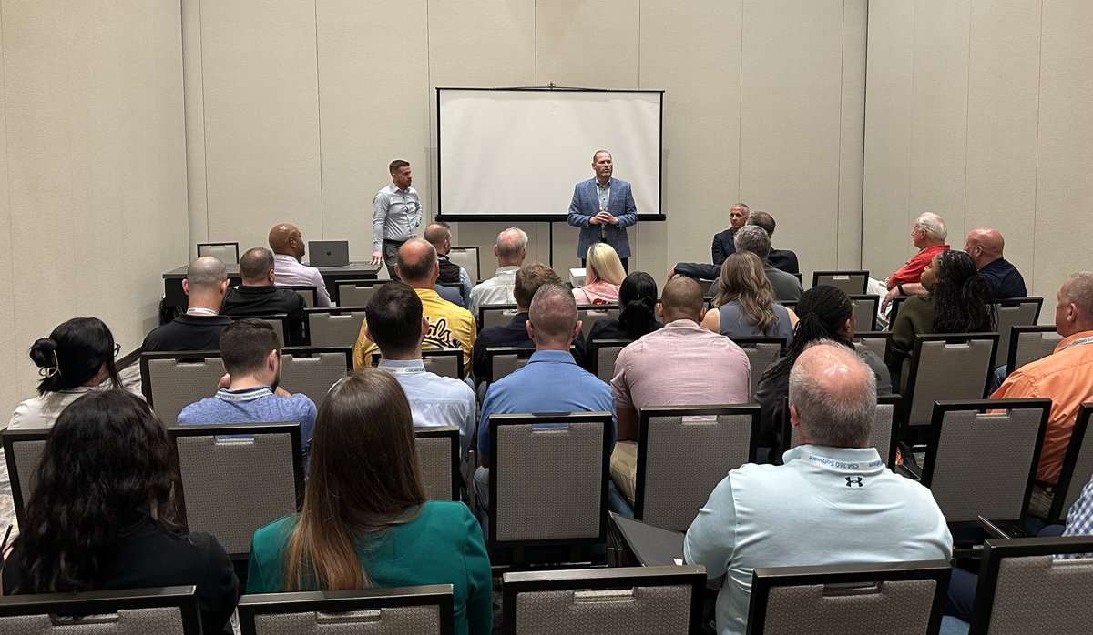 Today, attendees get the chance to select a few breakout sessions to attend. In this session, Drew Pittman, Associate Athletics Director, Baylor University, led a discussion on the future of field storming and court rushes, as numbers are on the rise for these types of events.
