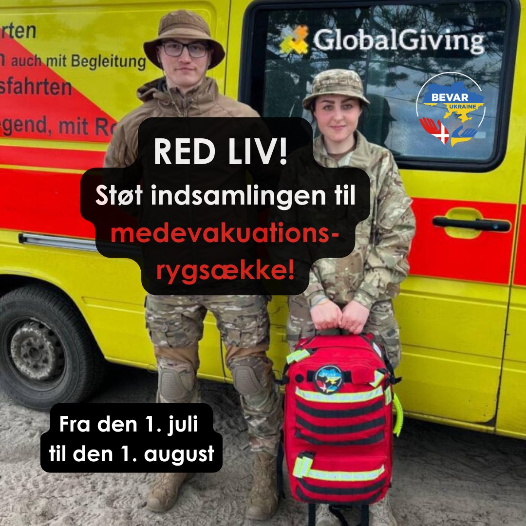 Save a life—join the fundraiser for medical evacuation backpacks! The international organization <a href="/GlobalGiving/">GlobalGiving</a>  is supporting Ukraine by doubling every donation (100% match) from July 1 to August 1!
Donate: goto.gg/70732
#BevarUkraine #Globalgiving