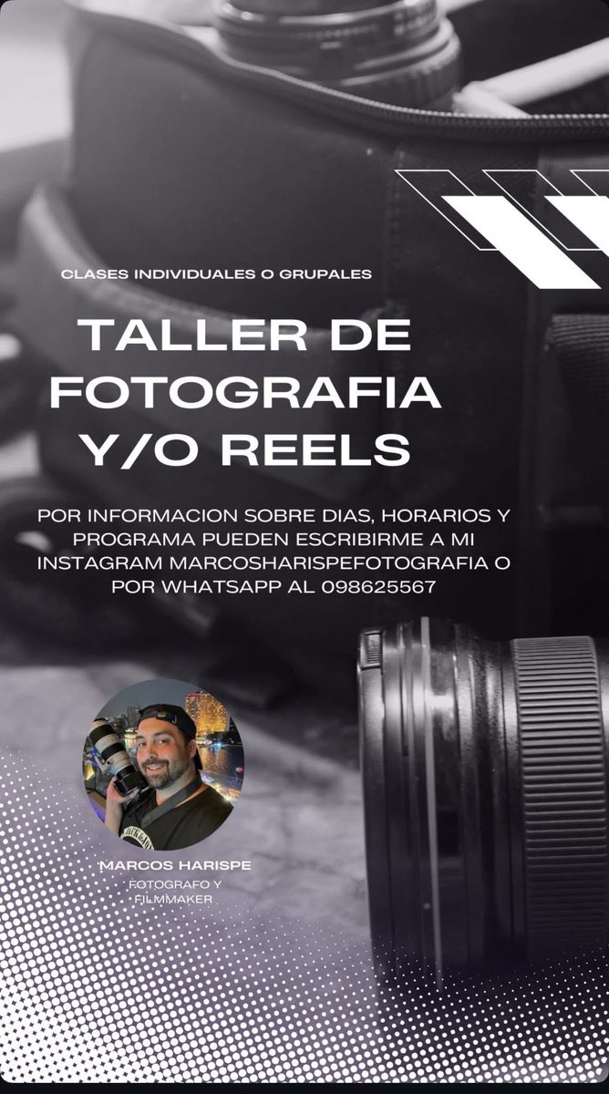 Como están? Con alegría cuento que inauguré mi nueva web marcosharispe.com 💻 como fotógrafo y Filmmaker 📸🙌🏻 Estoy a las órdenes también como Community Manager, por diseño web, talleres de fotografía y/o video y diseñador gráfico. Consultas por MD 🙌🏻
