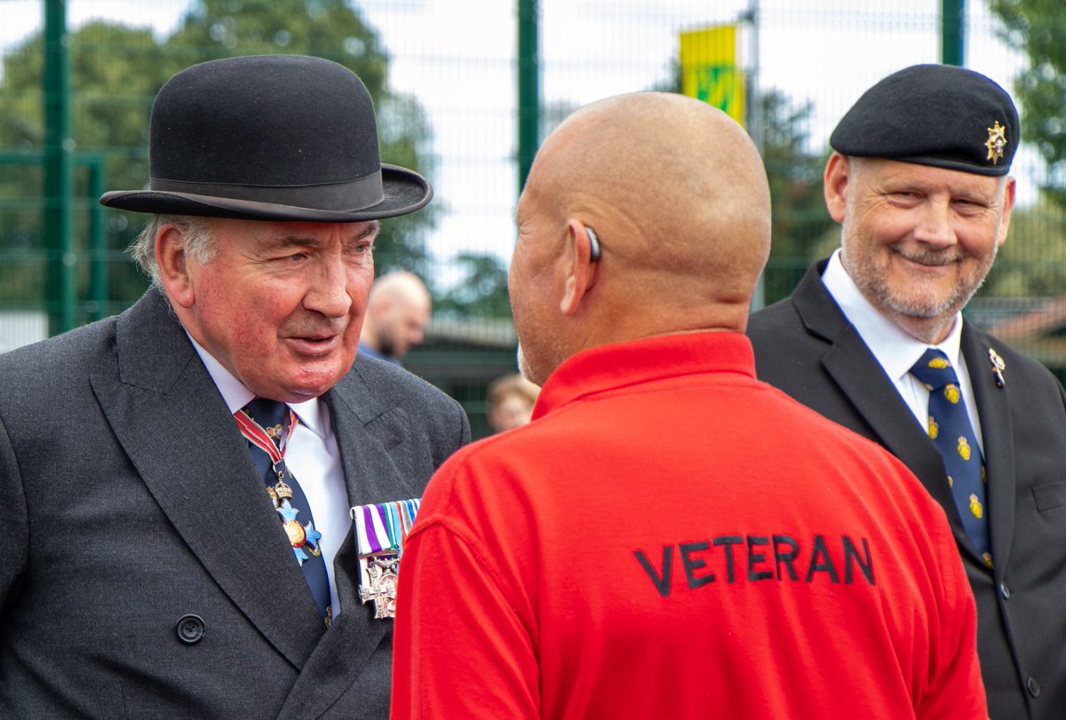 General The Lord Dannatt represented <a href="/Norfolk_LL/">The Lady Dannatt, Lord-Lieutenant of Norfolk</a> at the #ArmedForcesDay  Parade at <a href="/TheNestCSF/">The Nest</a>. <a href="/norwichpipeband/">City of Norwich PB</a>  led the parade with strong contingents from <a href="/PoppyLegion/">Royal British Legion</a>, veterans charities and @EAstAngliaRFC    Many thanks to <a href="/NorwichCityCSF/">Norwich City CSF</a> for hosting this special event