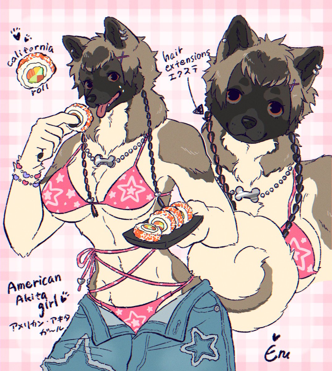 Enu_hiko's tweet image. American Akita girl🇺🇸🐕