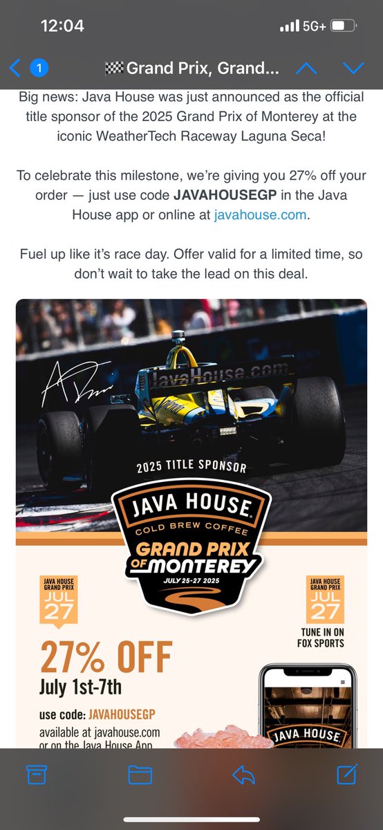 RobertPolacek's tweet image. THE BEST sponsor in the game! Thank you @javahouse @IndyCar @ECRIndy #IndyCar #JavaHouseGP