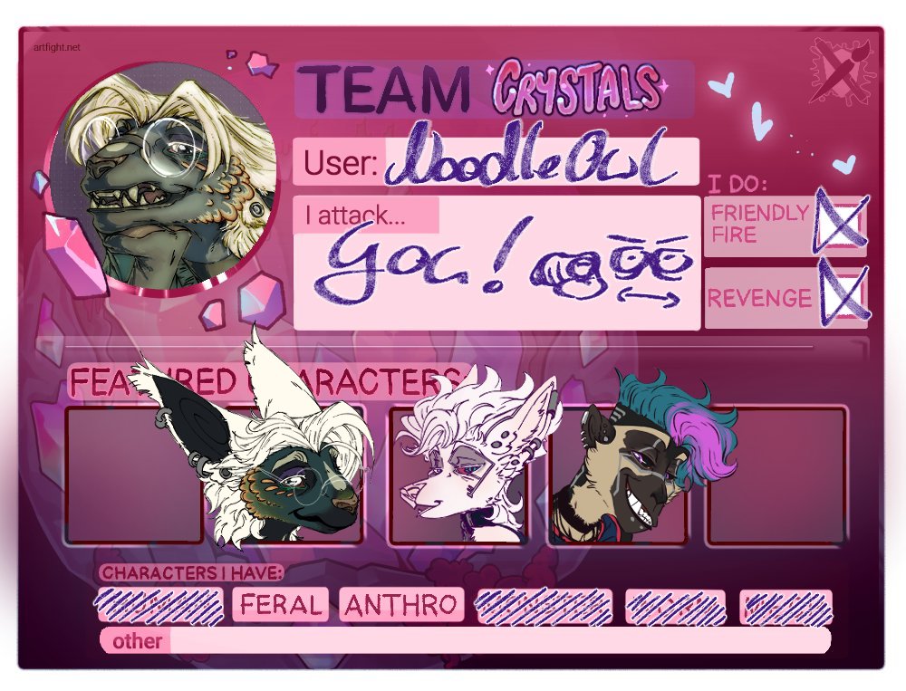 noodlessowl's tweet image. I have chosen. My first year Art fight! I don't know how much I can do this month, but I'll do my best!
#artfight #Artfightteamcrystals #furry #furryart