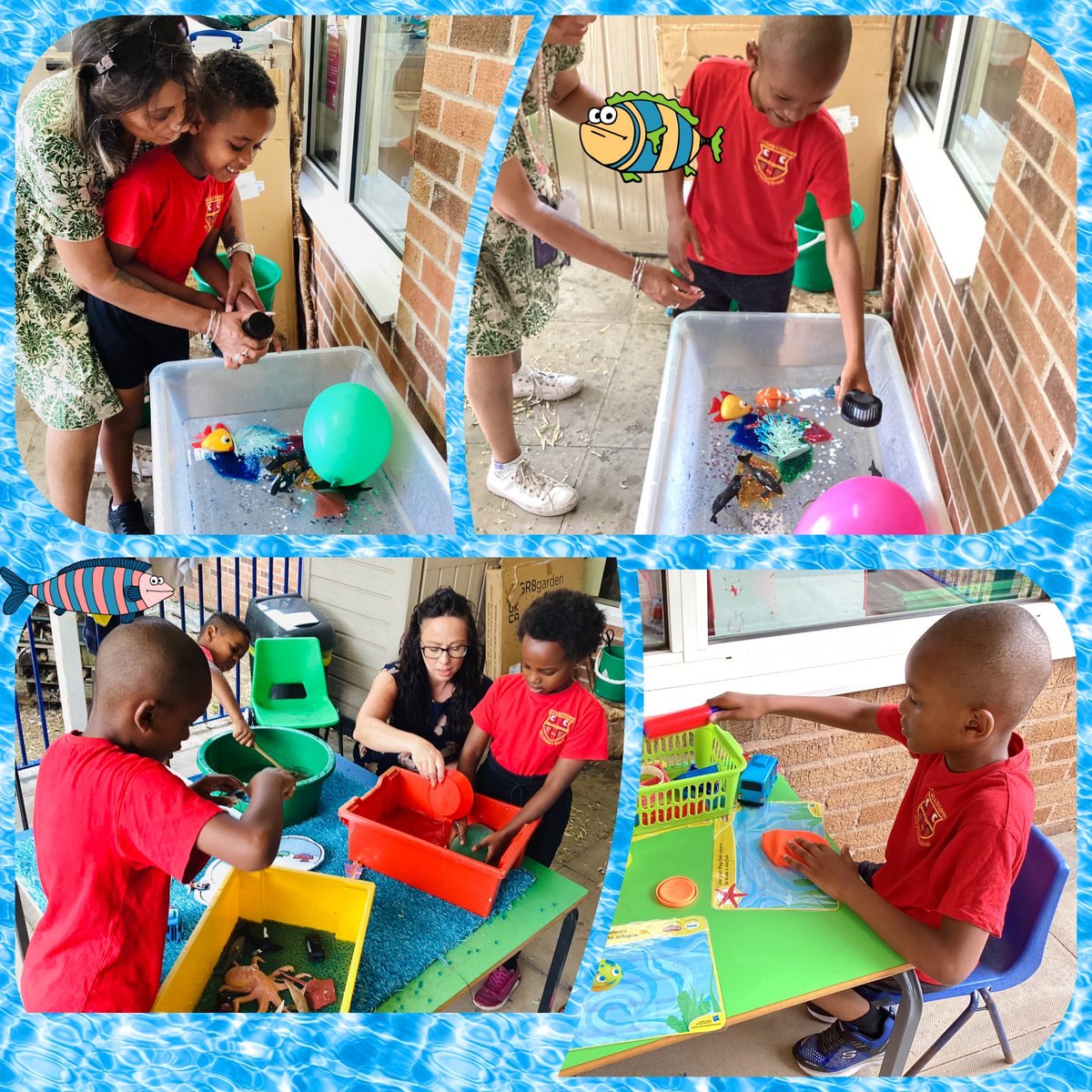 olseacademy's tweet image. Today in Group 1’s EP session; we explored materials in water! We investigated floating and sinking by dropping items into a large bucket 🌊. We used spray bottles and fans to move floating balloons—lots of curiosity &amp;amp; excitement in action! 🧪🎈#ScienceExploration #SENDprovision