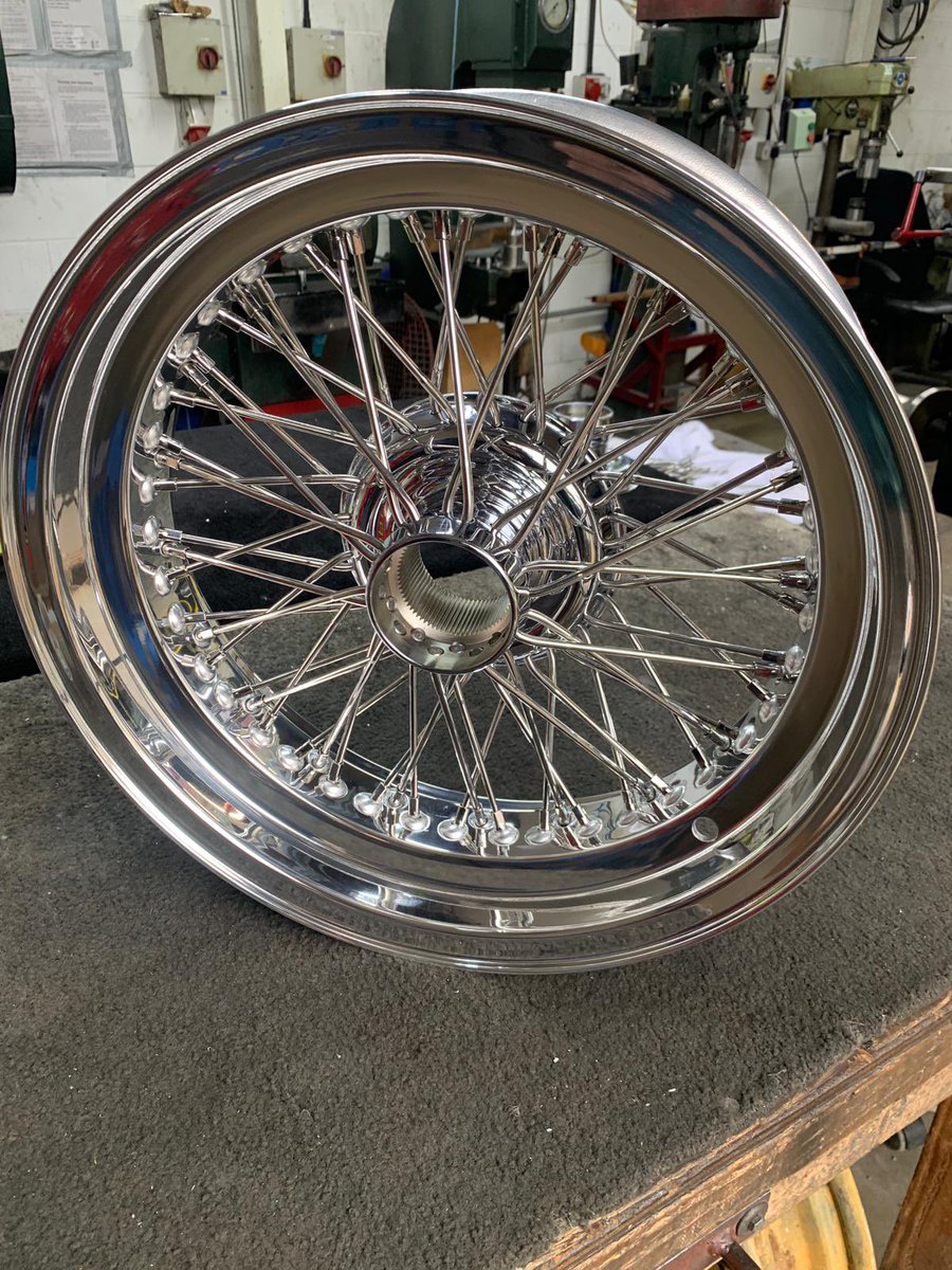 MG TC 4.5”x16” alloy polished chrome center 60 spokes in stainless steel 
Very tricky pattern as the spokes are so close to each other.
#turrinowheels #turrinowirewheels #turrino #wheels #wirewheels #alloywheels #alloyrims #custom #bespoke #handmade #wheelsofinstagram #wheelgram