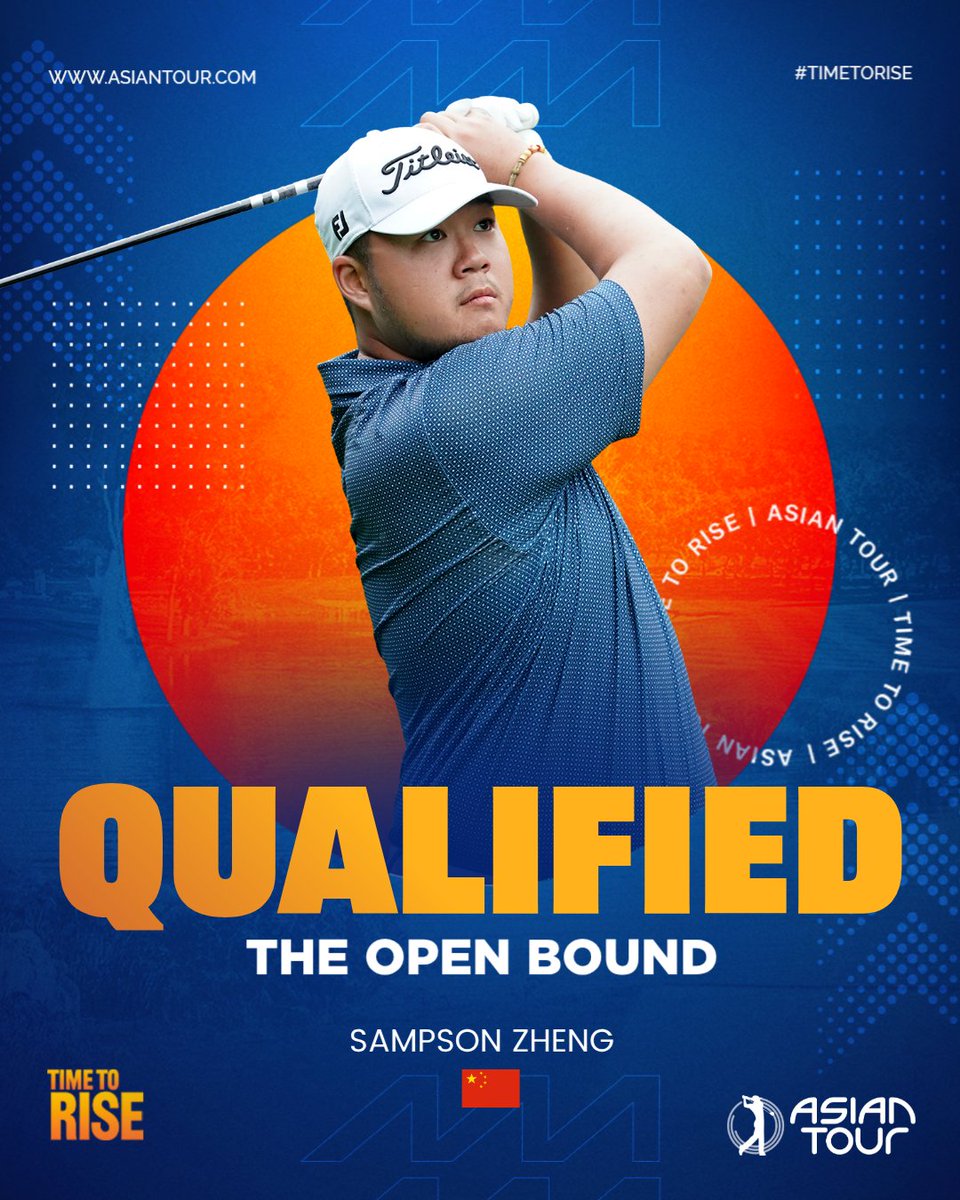 Asian Tour (@asiantourgolf) on Twitter photo Congratulations to our member Sampson Zheng for securing a coveted berth at <a href="/TheOpen/">The Open</a> after finishing runner-up at the final qualifying event held in West Lancashire today!
He will be making his Major debut at Royal Portrush👏
#TheOpen Congratulations to our member Sampson Zheng for securing a coveted berth at <a href="/TheOpen/">The Open</a> after finishing runner-up at the final qualifying event held in West Lancashire today!
He will be making his Major debut at Royal Portrush👏
#TheOpen