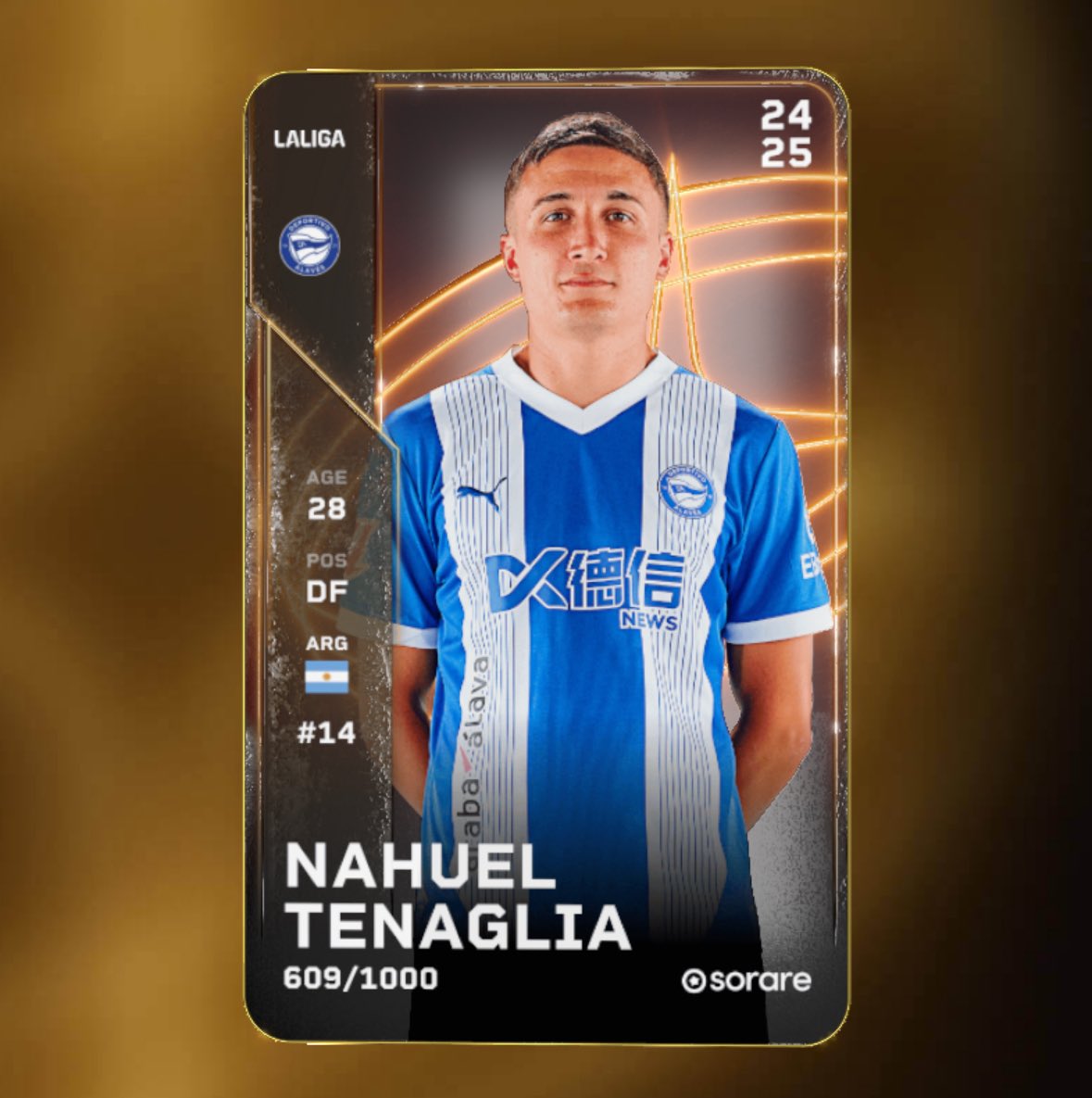 🎁 SORARE GIVEAWAY – 72h ONLY! 🎁
Win Nahuel Tenaglia (Deportivo Alavés) – the card shown below 👇

To enter:
✅ Follow <a href="/LucaRagnar90/">LucaRagnar90</a>
🔁 Retweet this post
💬 Comment your Sorare manager name

📌 Want a bonus entry? Check the first comment 👇

🕒 Ends Friday, July 5th at 9:00 PM