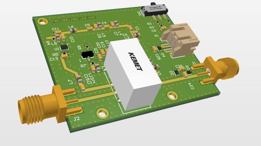 It's not by far the best board I've designed, but I think it'll be enough to run some quick tests and see where we are. Impedance matching, TX detection for quick and automatic switching to RX, and a switch for bypass or LNA.