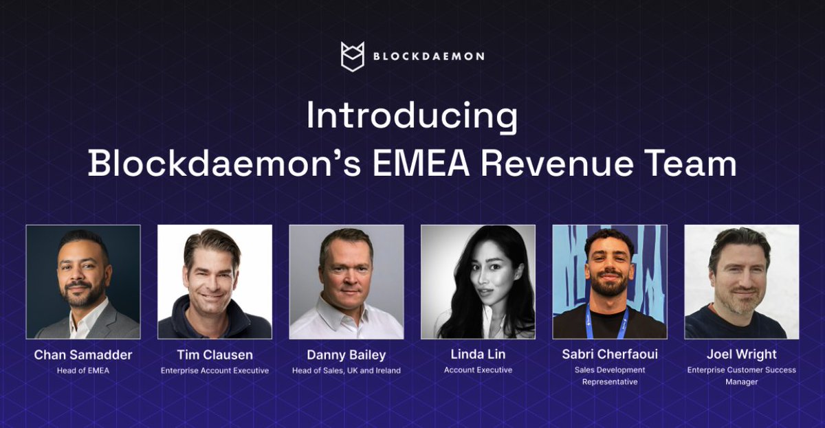📣 Meet Blockdaemon’s EMEA Team — A powerhouse with decades of institutional experience &amp; blockchain expertise. Whether you're building staking strategies, evaluating wallet solutions, or deploying nodes — we’re ready to support your web3 roadmap.

🔗 bit.ly/4ls88q6