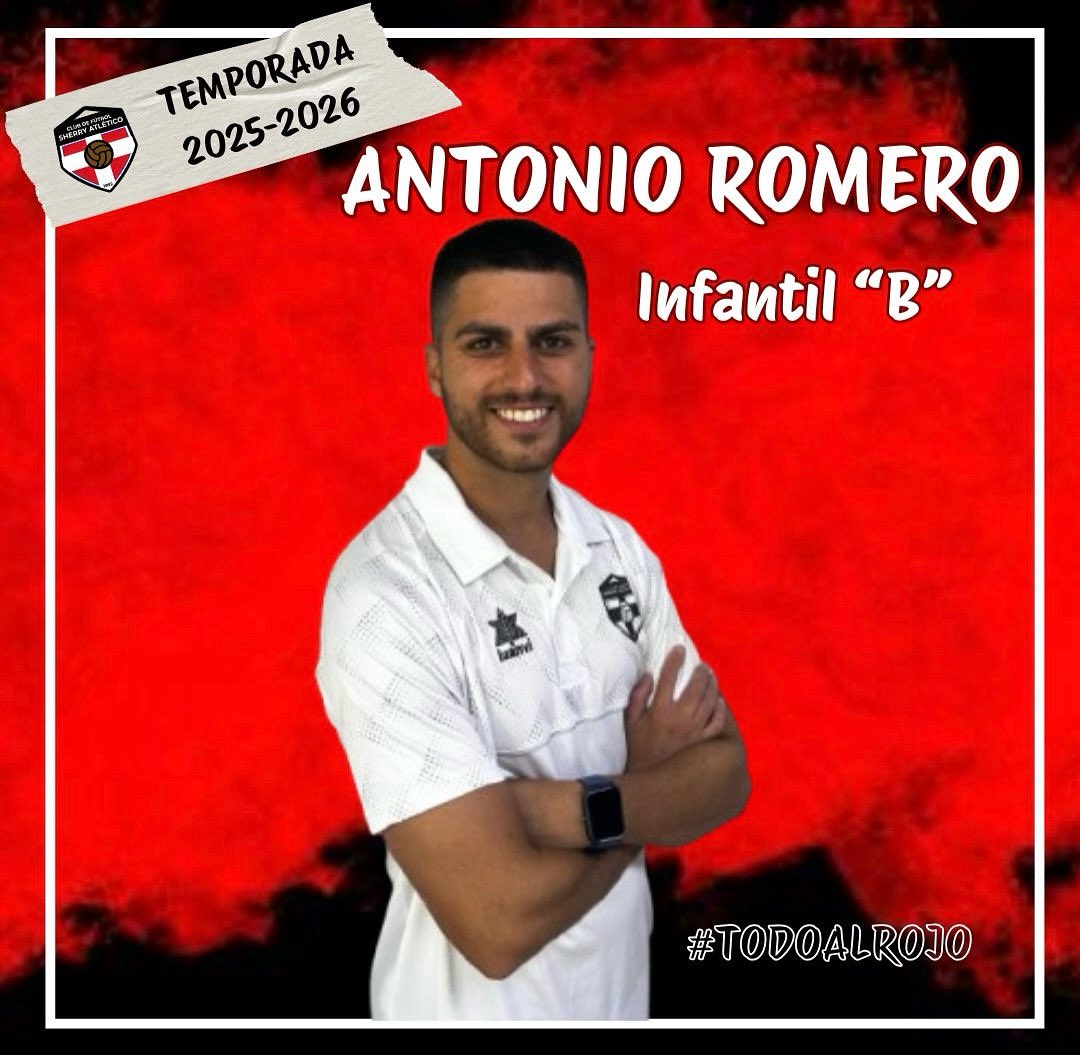 🔴⚫ TEMPORADA 2025/2026 ⚫🔴

📝🤝  𝑹𝑬𝑵𝑶𝑽𝑨𝑪𝑰Ó𝑵 | 𝙀𝙣𝙩𝙧𝙚𝙣𝙖𝙙𝙤𝙧
   
  Os presentamos a ANTONIO ROMERO, que tomará el mando del infantil “B” para la temporada 25/26.

⚫🔴 ¡Encantados de que sigas formando parte del club, Antonio! 🔴⚫

#todoalrojo #infantilB
