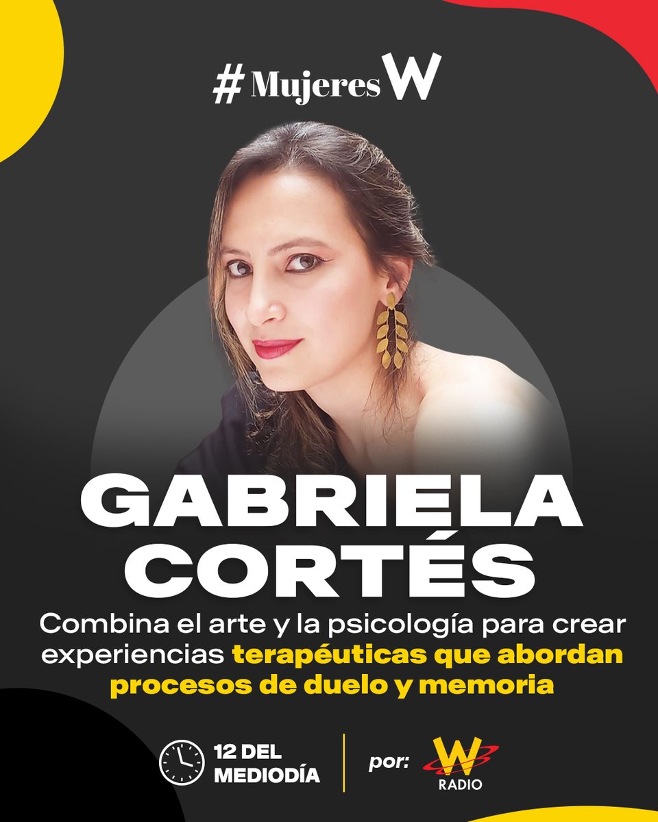 #AlAire | A esta hora comienza #MujeresW con Kamila Correa (<a href="/Kamilacorreae/">Kamila Correa Escobar</a>) y Adriana Tono. 

Hoy hablamos con Gabriela Cortés, quien combina el arte y la psicología para crear experiencias terapéuticas 

Conéctese con nosotros #EnVivo: wradio.com.co/programas/muje…