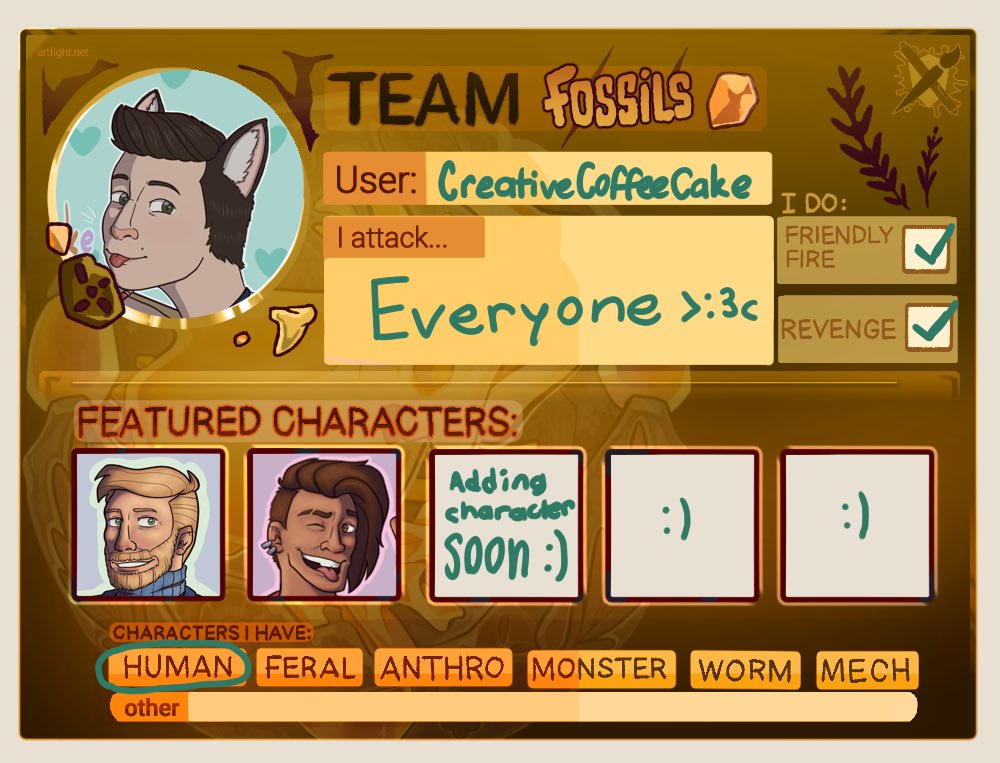 CreativeC_Cake's tweet image. Hi guys :) 👋
I’m participating in Artfight again this year :D
(Link to my Artfight page in the replies)