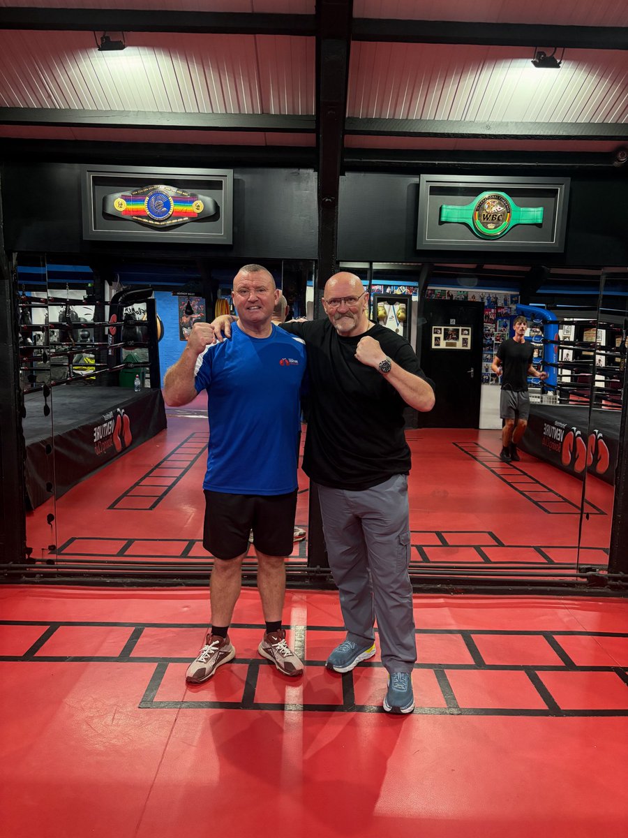 It Was Lovely To Welcome Terry McCorran To The Gym Today .. Terry Is The Head Coach At City Of Belfast Boxing Academy.. Good To Show Him Around #TEAMVENTURE 🥊