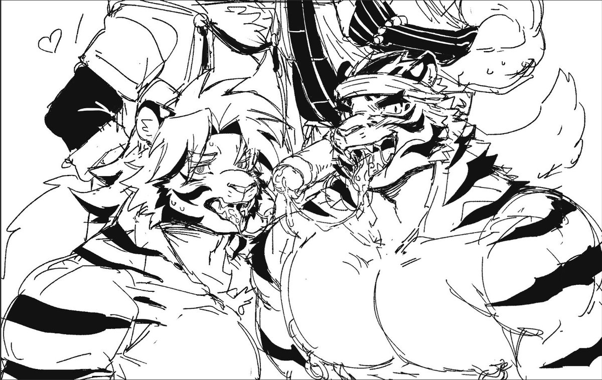 两只老虎一人一根