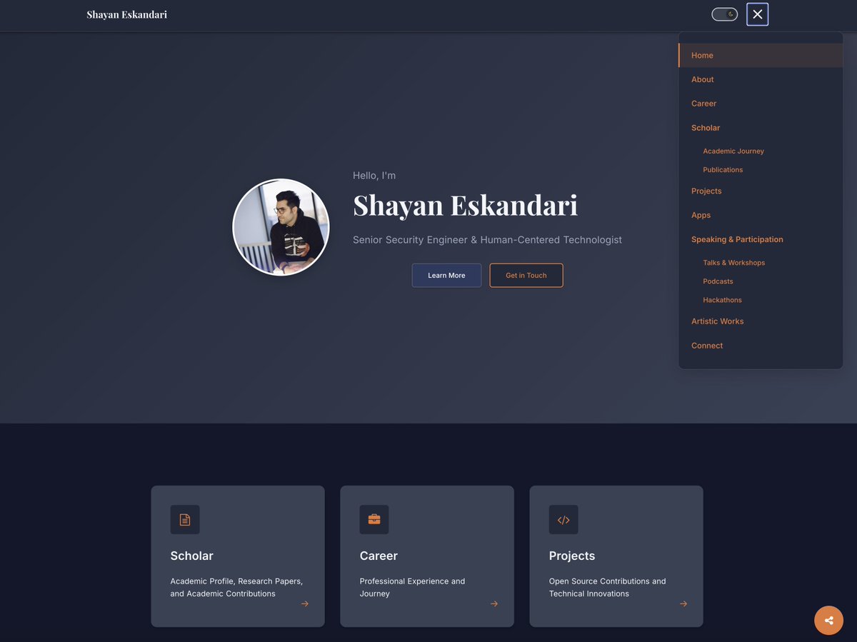 sbetamc's tweet image. New Website, Who Dis?
shayan.es
There goes the old... Here comes the new...