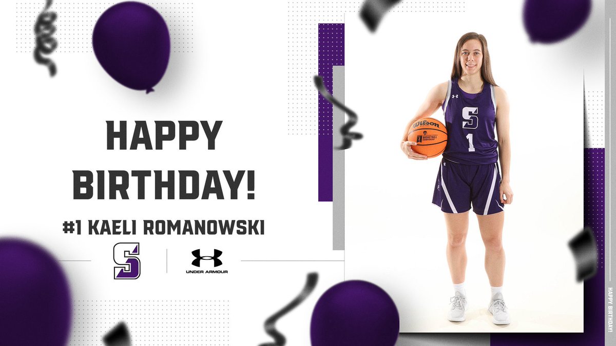 Happy Birthday to rising senior guard Kaeli Romanowski!!!🎂 We hope you have the best day! 🥳💜🎉