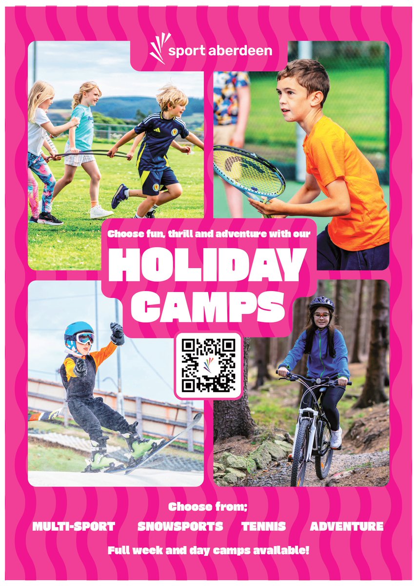 Active_Schools's tweet image. ☀️There&apos;s still time to book your children in to one of the Sport Aberdeen holiday camps... choose from tennis, multi-sports, adventure and snowsports!🤸

sportaberdeen.co.uk/activities/hol…