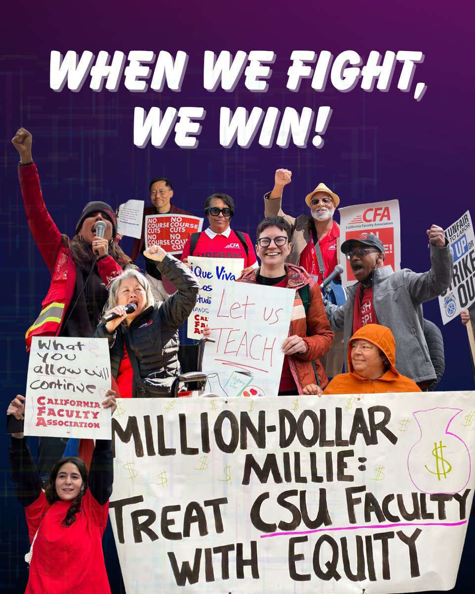 CFA_United's tweet image. We have achieved something remarkable together: a full restoration of next year’s state funding for the CSU.
As we move forward, let us celebrate this victory not as an end to our work, but as a powerful reminder that when we fight together, we win together.
#LiberateTheCSU