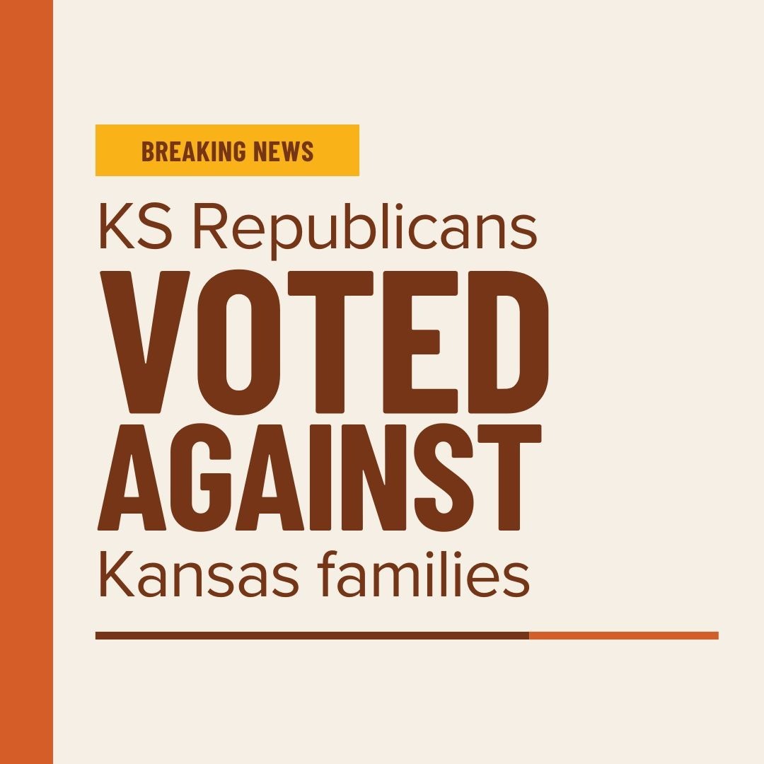 ‼️ATTENTION‼️ Republican Senators Jerry Moran and Roger Marshall just voted to kick Kansans off healthcare and take food away from hungry kids. Kansas families are already struggling - this will make life much harder. We deserve better from our leaders.