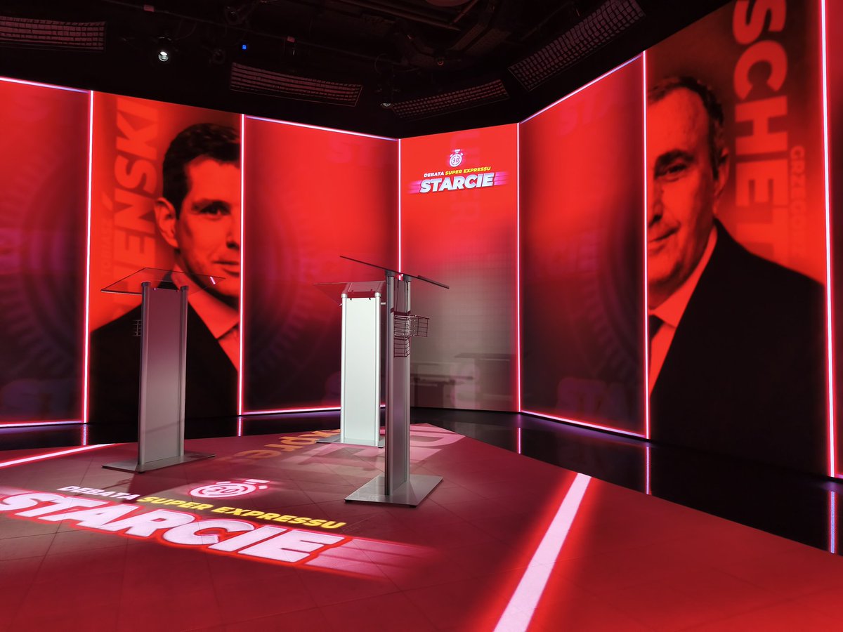 jprusinowski's tweet image. Studio wygląda genialnie i taki będzie ten program. Pierwsza taka debata @se_pl &quot;STARCIE&quot;. W rolach głównych mocni zawodnicy @G_Schetyna i @TABochenski. Goście sami zadają sobie pytania i sami decydują jak wykorzystają swój czas. Będę też pytania ode mnie. Ruszamy o 20.Zapraszam!