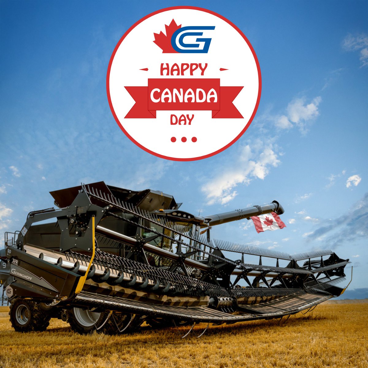 Geringhoff's tweet photo. Here’s to the hard-working farmers who keep Canada growing. This year, we’re celebrating 5 years of Geringhoff in Canada and we’re honored to support our farmers up north. Happy Canada Day! 🇨🇦 🍁 

#CanadaDay #CanadianFarming https://t.co/nzQNI5I0Dc