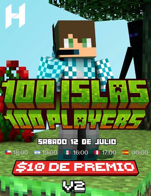 🚨 ¡Atención, jugadores de Minecraft! 🚨

🌍 100 Islas, 100 Players 🌍 
⚔️ Battle Royale épico ⚔️ 
💰 ¡Premio de $10 para el ganador! 💰

🎮 ¿Tienes lo necesario para sobrevivir?

📲 Requisitos: sígueme AQUI y en IG
👇 Comenta si estás interesado

#MinecraftEvent