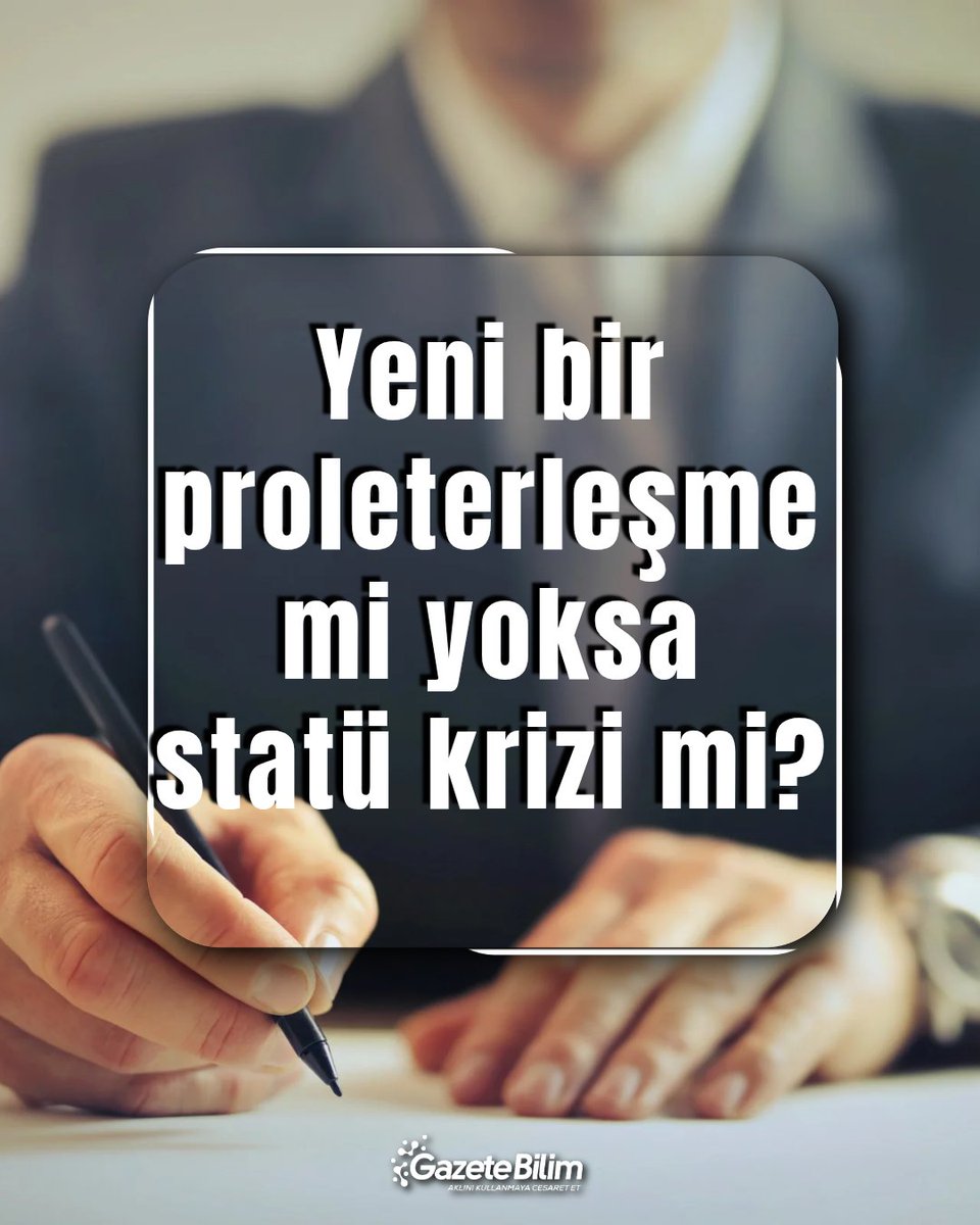 📍Beyaz yakalılar artık eskisi kadar güvende değil. Gelirler eridi, alım gücü düştü. Her dört kişiden biri geçinemiyor, birikim yapabilenlerin oranı ise oldukça düşük. Bu bir sınıf düşüşü mü, yoksa statü krizi mi? Marx’a göre yeni bir proleterleşme, Weber’e göre statü kaybı