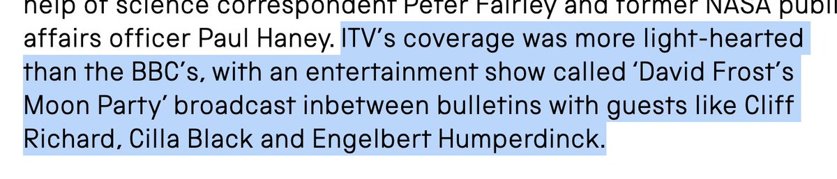 thegreatercurve's tweet photo. Reading about how different TV channels covered the first moon landing: https://t.co/sJbOLAobDC