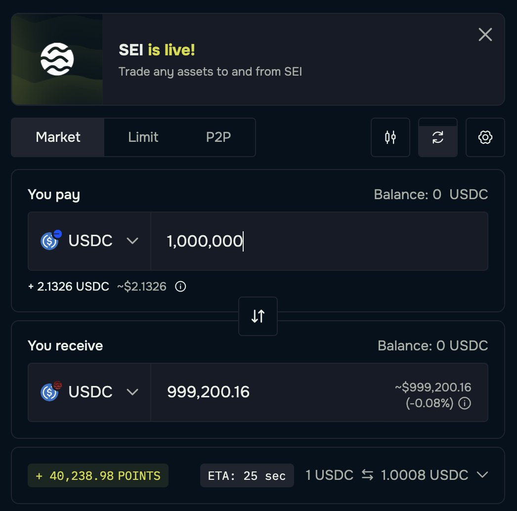 Users can now bridge to and from Sei in under 10 seconds on <a href="/debridge/">deBridge</a>.

Fastest L1 🤝 Fastest Bridge