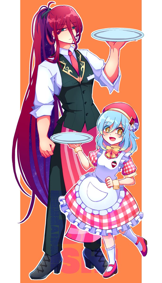 去年5月ぐらいに描いて飯思い浮かばなくてお蔵入りしたうちよそ存在しないコラボカフェイラストをあげよかね…