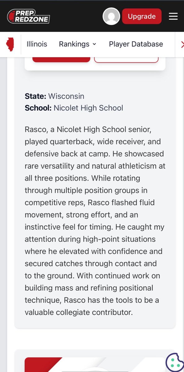 Blessed by GOD. 

Thank you <a href="/BookofEllis/">Ellis L. Williams</a> for the kind words regarding my effort at the <a href="/UWRFFootball/">Falcon Football</a> mega camp! I’m blessed to have been able to attend!! 

✝️2️⃣