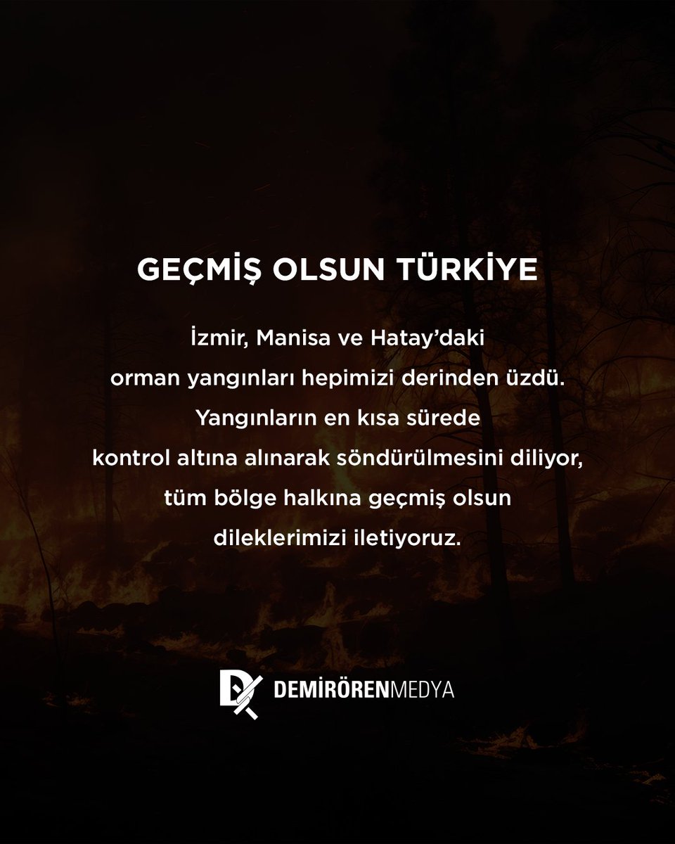 Geçmiş olsun Türkiye.