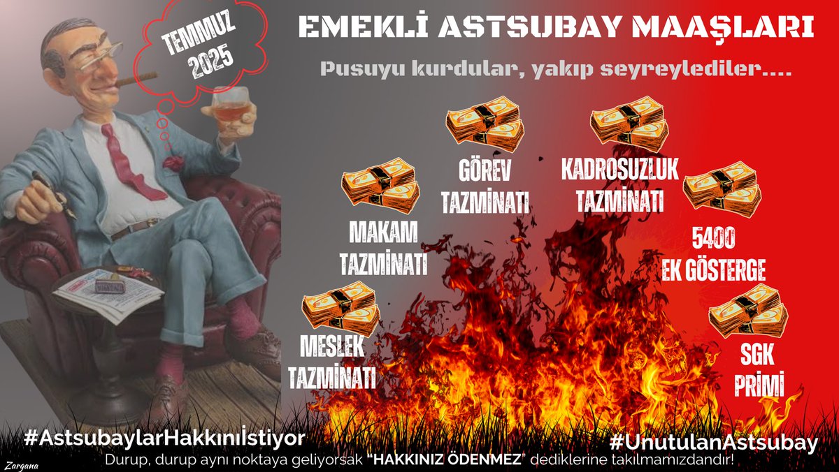 #AstsubayaAdaletTorbaYasaya

2025 Temmuz TORBA YASA’da 
“ASTSUBAY TAZMİNAT HAKLARI”
yer ALMALIDIR!