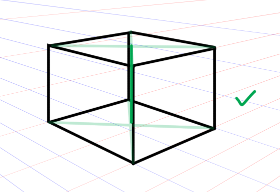 allisonperryart's tweet photo. great explanation - basically exactly how we paid thousands of dollars to learn in school 😍

only incredibly minor point I'd make is how to find the axis/center-point of a square/rectangle: you draw lines from the corners (green), not the center of the edges (red) 🤏 (1/6) https://t.co/yNedh2cnAH