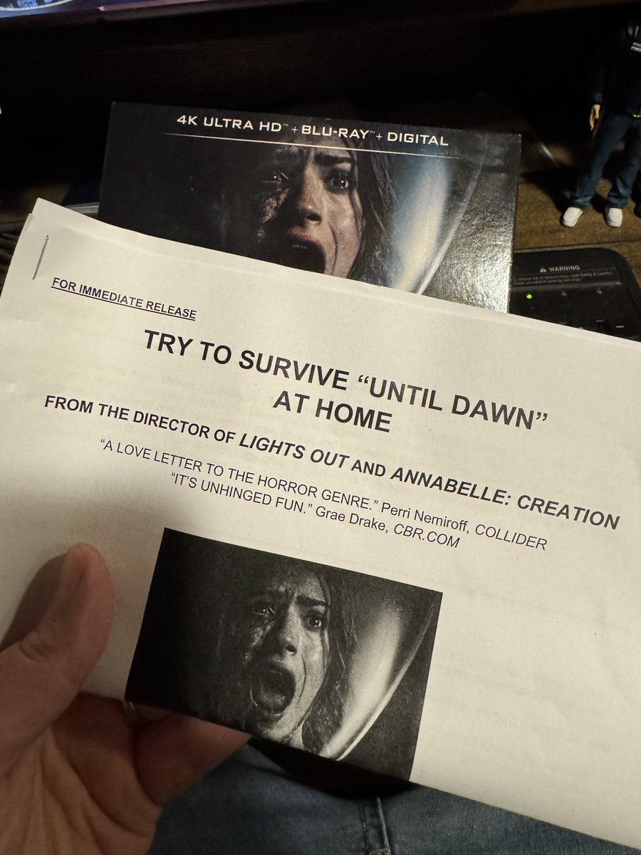 Jon Arvedon (@jonarvedon) on Twitter photo Thank you to <a href="/SonyPictures/">Sony Pictures</a> for the early copy of #UntilDawn, which <a href="/CBR/">CBR</a>’s <a href="/graedrake/">Grae Drake</a> calls “unhinged fun!”
<a href="/UntilDawn_Movie/">Until Dawn Movie</a> arrives on 4K UHD, Blu-ray, and DVD July 8. Thank you to <a href="/SonyPictures/">Sony Pictures</a> for the early copy of #UntilDawn, which <a href="/CBR/">CBR</a>’s <a href="/graedrake/">Grae Drake</a> calls “unhinged fun!”
<a href="/UntilDawn_Movie/">Until Dawn Movie</a> arrives on 4K UHD, Blu-ray, and DVD July 8.