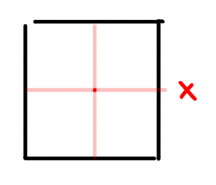 allisonperryart's tweet photo. great explanation - basically exactly how we paid thousands of dollars to learn in school 😍

only incredibly minor point I'd make is how to find the axis/center-point of a square/rectangle: you draw lines from the corners (green), not the center of the edges (red) 🤏 (1/6) https://t.co/yNedh2cnAH