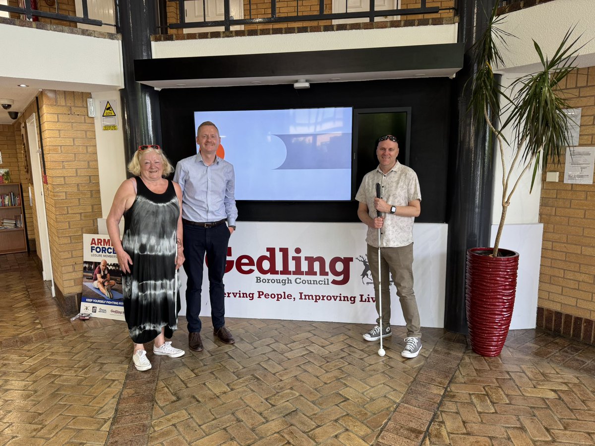 Matt Harrison 🧑🏻🦯 (@mattharrisonpro) on Twitter photo Today the #Nottinghamshire <a href="/SLCouncils/">Sight Loss Councils</a> met with Mayor for #Gedling <a href="/Kyle_Robinson22/">Kyle Robinson-Payne</a>. We discussed life for #blind and #PartiallySighted constituents. We are looking forward to working with you and your colleagues to raise awareness of #VisualImpairment throughout the borough. Today the #Nottinghamshire <a href="/SLCouncils/">Sight Loss Councils</a> met with Mayor for #Gedling <a href="/Kyle_Robinson22/">Kyle Robinson-Payne</a>. We discussed life for #blind and #PartiallySighted constituents. We are looking forward to working with you and your colleagues to raise awareness of #VisualImpairment throughout the borough.