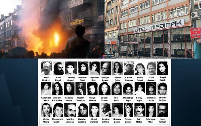 "Bir devlet var, diyordum ben. 
Bir devlet var, inanılacak devlet var. 
İyi-kötü, yanlış yapıyor-doğru yapıyor ama devlet var. 
Elbette bunu önleyecekler. 
Bu kadar ödün verilemez, diye düşünüyordum. 
Yanılmışım." 
AZİZ NESİN 

#SivasKatliamı  #Madımak #2TemmuzSivasıUnutma