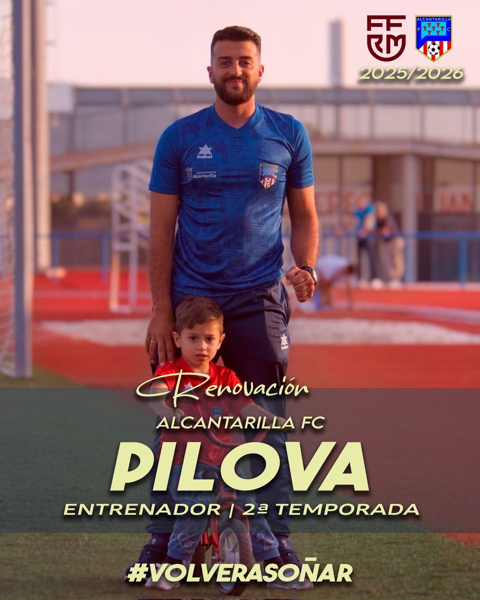 AlcantarillaFC's tweet photo. 🔁 𝗥𝗘𝗡𝗢𝗩𝗔𝗖𝗜𝗢𝗡 

¡ALMA Y CORAZON! Pilova @2pilova será 2do entrenador del preferente autonomica, además de dirigir el equipo Infantil y el Prebenjamín. Trabajo, trabajo y más trabajo no existe otra filosofía para "Pilo" 

¡MUCHA SUERTE 🍀!

#volverasoñar https://t.co/ojr6eoY6UD